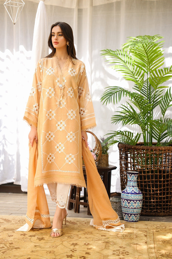 Tarkashi Jaal Shirt With Dupatta - RTD