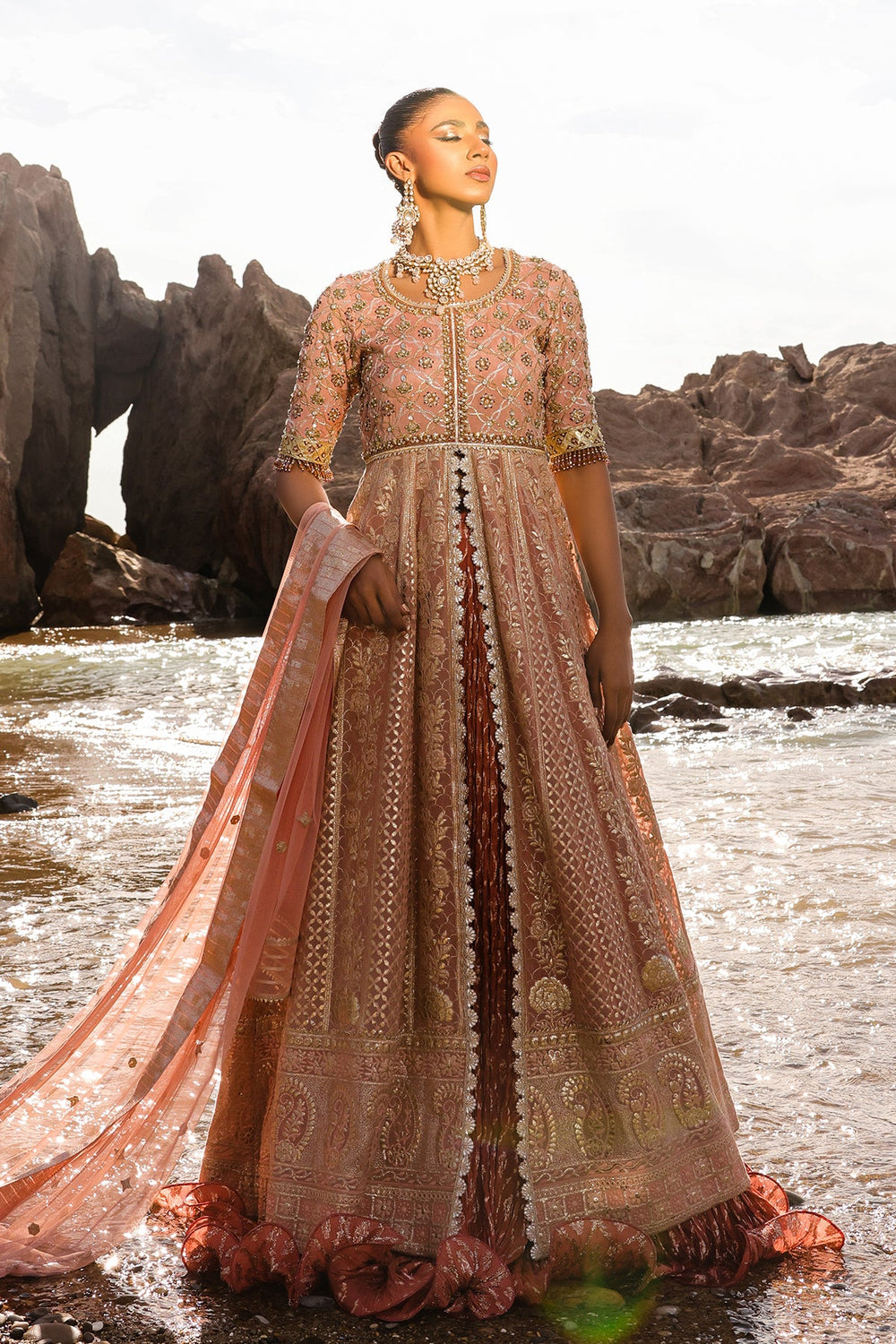 peach and gold indian dress Indian Wedding Dresses Woodlawn Maryland USA Newest Wedding Maxi India